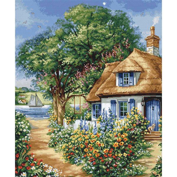 Набор для вышивания нитками Luca-S, Весенний пейзаж 34х41см