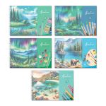 Альбом для рисования с пластик. обложкой 180 мкм, цветной титул лист 100 г/м², A4 29х20.5 см, 40 л. на гребне 5 шт, 01542 Волшебные моменты, Светоч А207