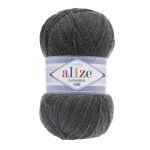 Пряжа Alize (Ализе) Lana Gold 800 / уп.5 мот. по 100 г, 800м, 182 средне-серый меланж A