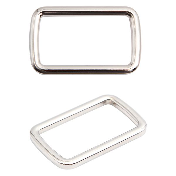 Рамка прямоугольная металл 40 мм /49х30 мм/ никель, ГУ12749, 4 шт