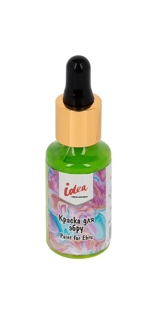 Краска для эбру 30 мл, 06 Cалатовый (Light green), Vista-Artista VAEC-30 Краска для эбру 30 мл, 06 Cалатовый (Light green), Vista-Artista VAEC-30