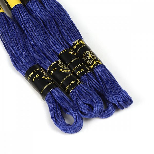 Мулине ПНК им.Кирова цв.2410 синий, 24 мотка по 8 метров