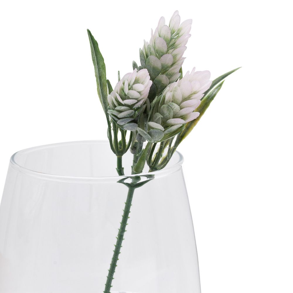 Веточка для декора пластик, 20см, розовая, 24637-1