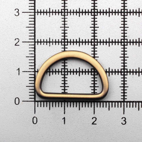 Полукольцо литое металл внутр. 20 мм (внешн. 25х16 мм), плоское, 10 шт, латунь ГР, 6876