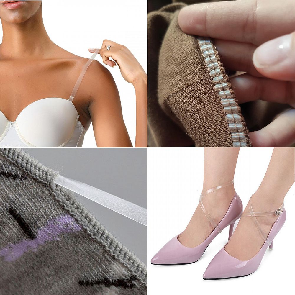 Резинка силиконовая (лента) 8.0 мм / 10 метров, толщ. 0.3 мм, блестящая, 38006