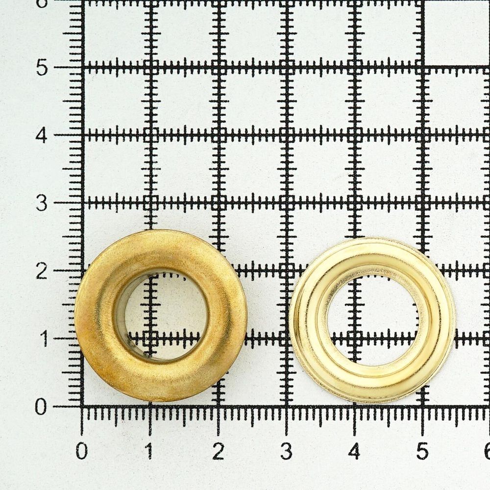 Люверсы металл ⌀12.0 мм (внутр.), h6.68 мм (внутр.), №26, сталь, New Star, золото, уп≈1000 шт