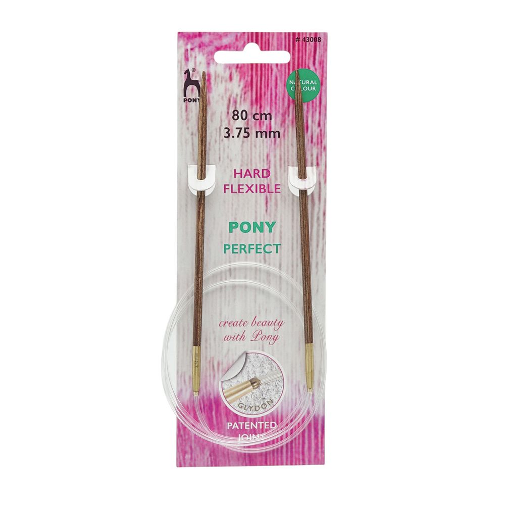 Спицы круговые Pony Perfect ⌀3.75 мм, 80 см, дерево, 43008