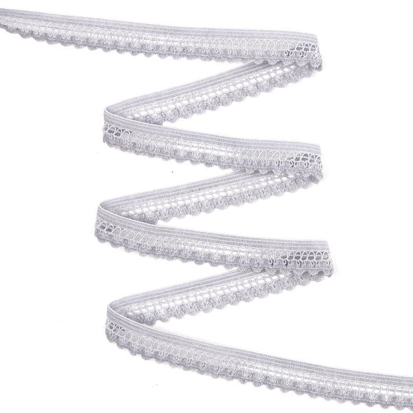 Резинка бельевая (ажурная) 13.5 мм / 50 метров, св.серый, 0313/81