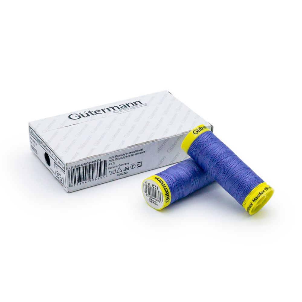 Нитки для трикотажа Gutermann Maraflex, 150м, 631 нежная лаванда, 5 катушек