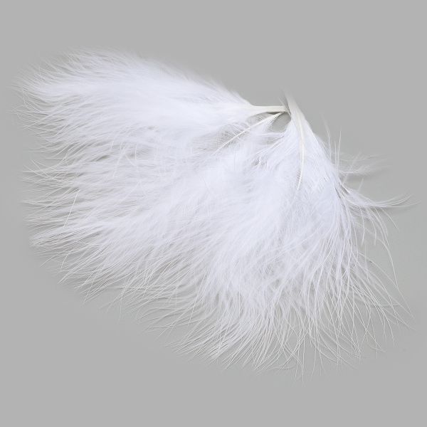Перья декоративные 5-10см, 25 шт, H-81 белый