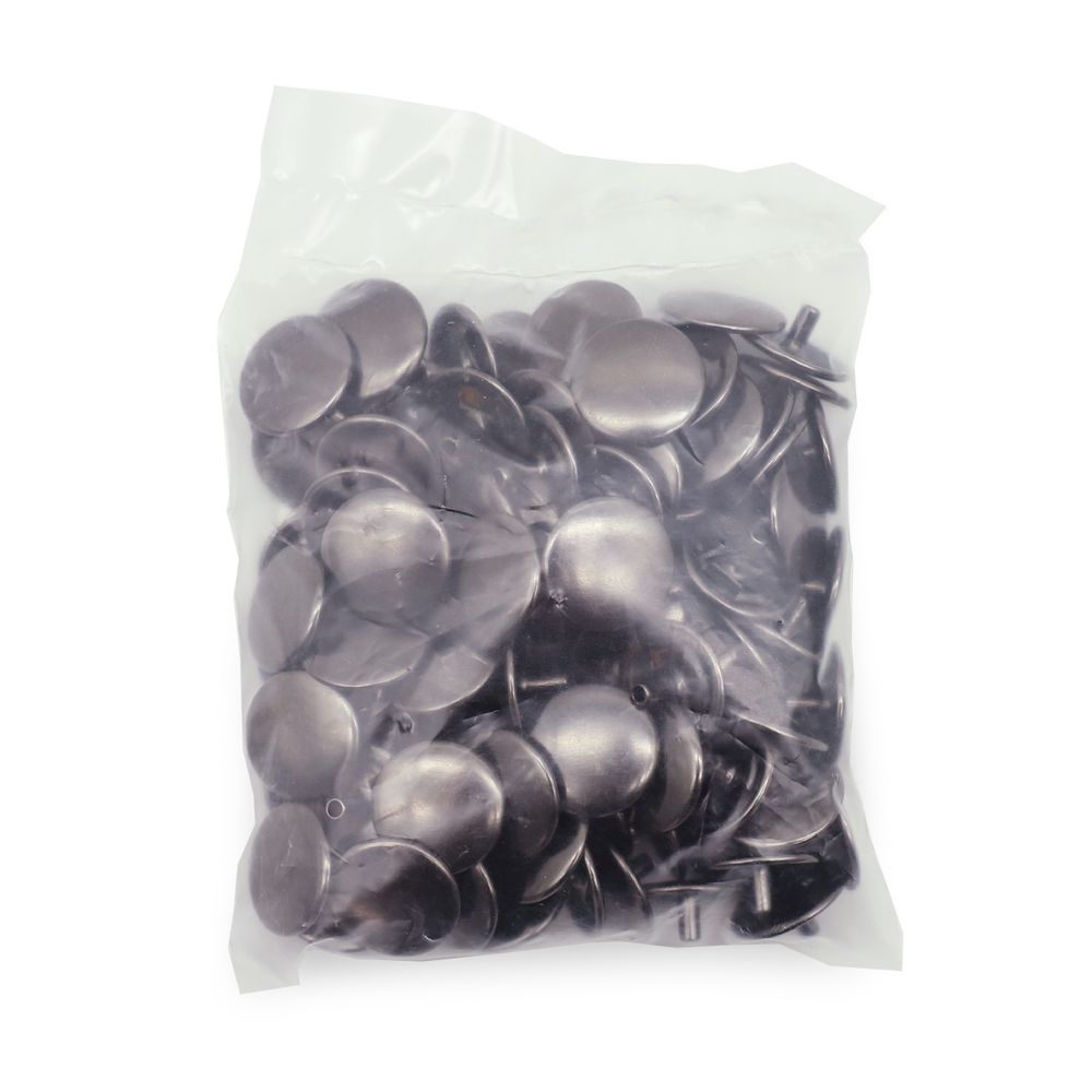 Часть кнопки Альфа (S-образная) ⌀17 мм (A-часть), 5/17 чер.никель, 100 шт, BIG