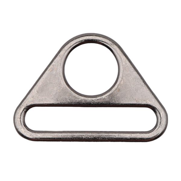 Рамка треугольная литая металл 38 мм, 20 шт, бл.никель, ZH-65