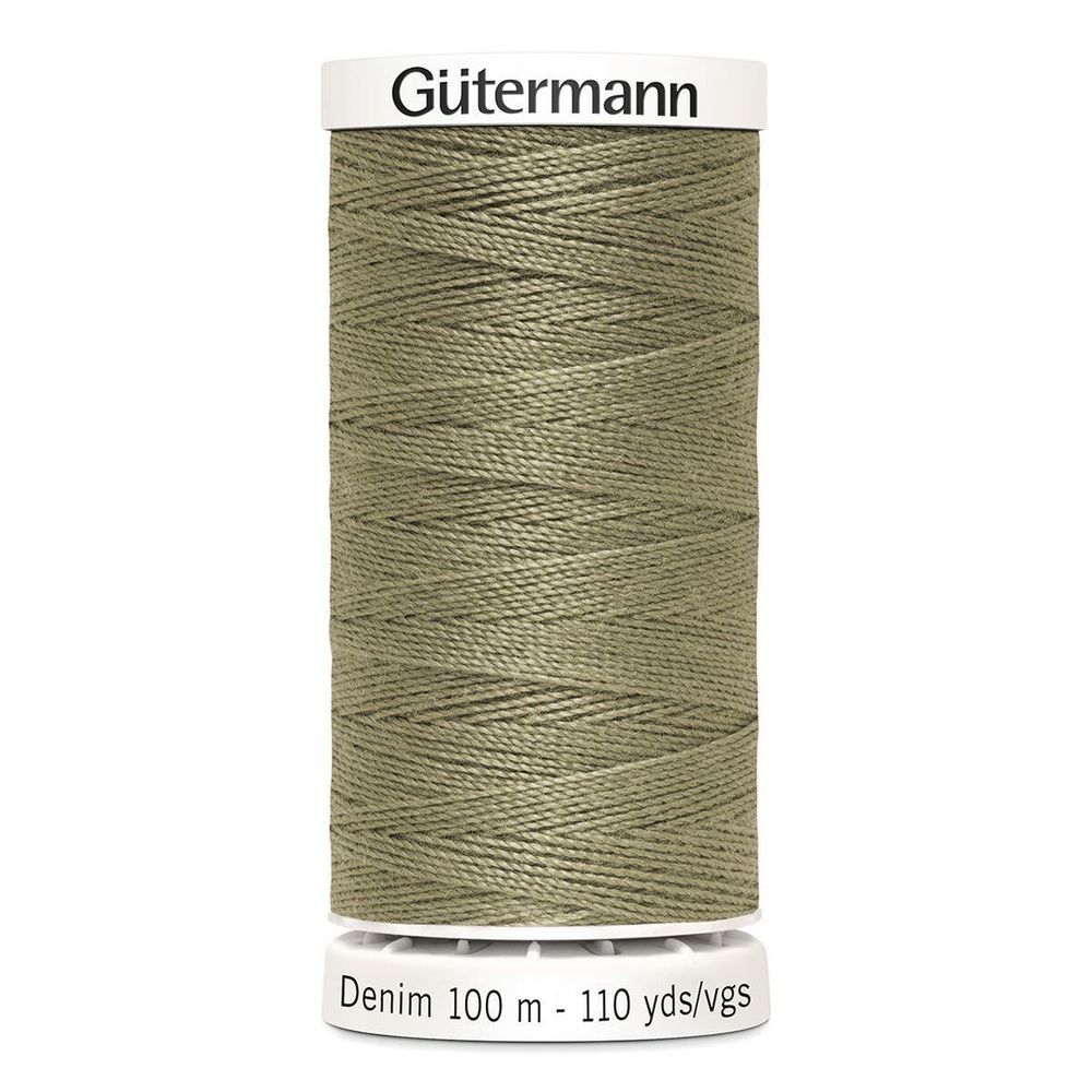 Нитки для джинсовых тканей Gutermann Denim 50, 100м, 2725 светлый хаки, 5 катушек