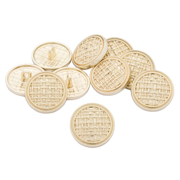 Пуговицы на ножке 28L=18 мм, металл, Gold (золотой), 10 шт, MP06