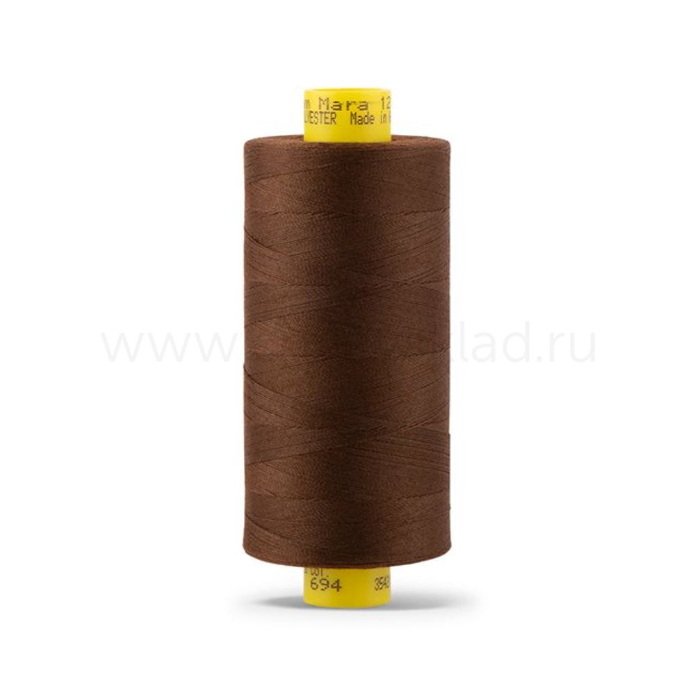 Нитка универсальная Gutermann Mara 120/2, 1000 м, 700207, 694 кофейный, 1 катушка