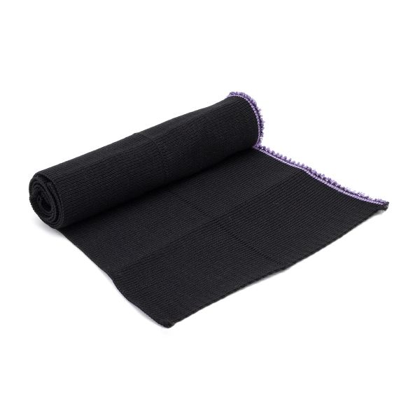 Подвяз средней плотности (100% полиэстер), 1*1, высота 14см (7см*2), длина 70-73см (8001 черный)