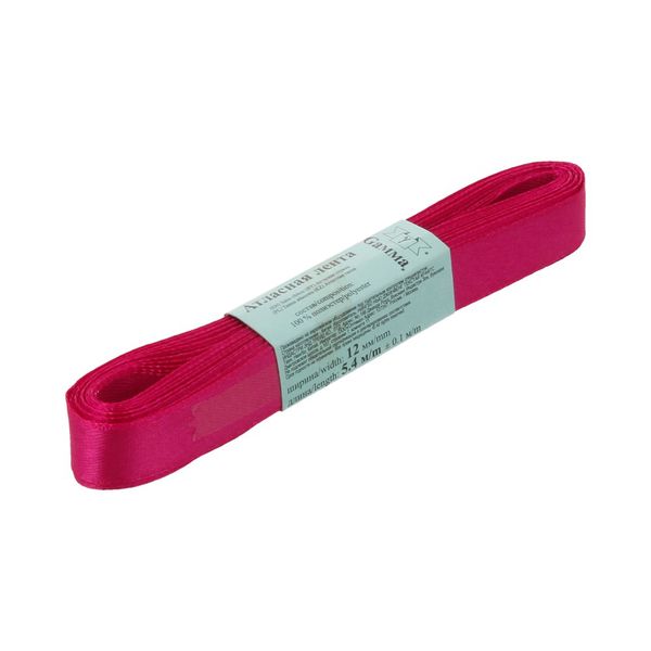 Лента атласная 1-сторонняя 12.0 мм / 10 шт по 5.4 метра, №028 лиловый, Gamma AL-12P