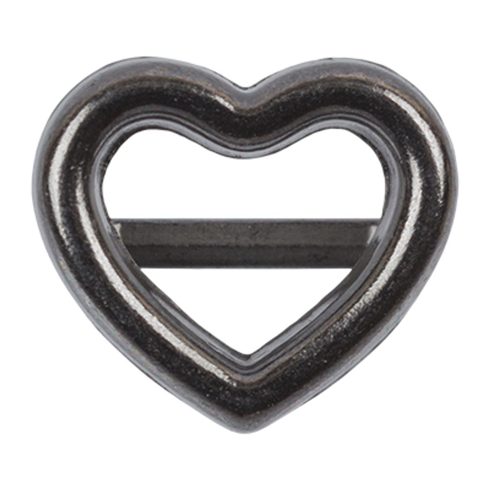 Пуговицы 2 прокола металл 12 мм, 24 шт, 06 черн.никель, Gamma MB 0204