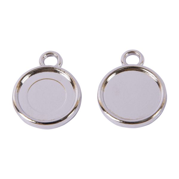 Основа для кабошонов 14.5х18.5 мм, 10 шт, №01 серебро, Zlatka FMK-B07