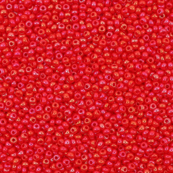 Бисер Preciosa непрозрачный с радужным покрытием 10/0 (94170) круг.отв, 50 г