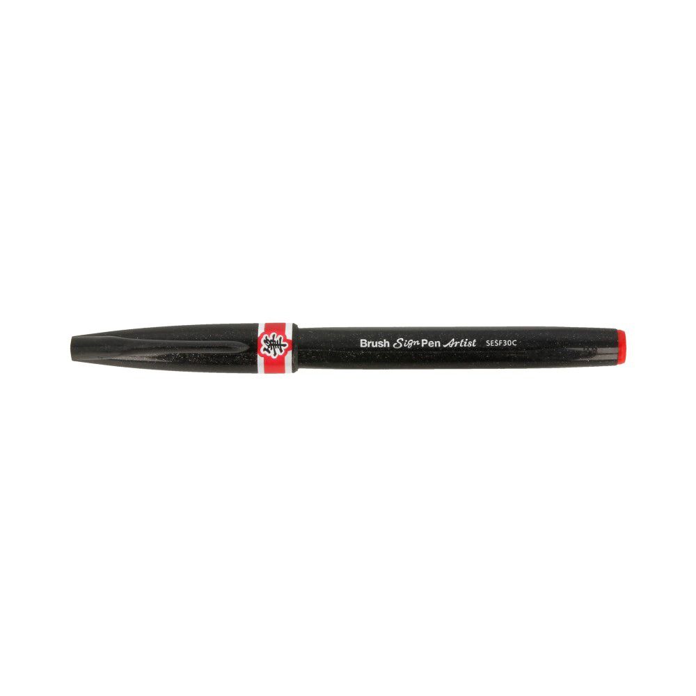 Браш пен Pentel Brush Sign Pen Artist, ultra-fine 0.5-5 мм, кисть/круглое тонкое, SESF30C-BX красный
