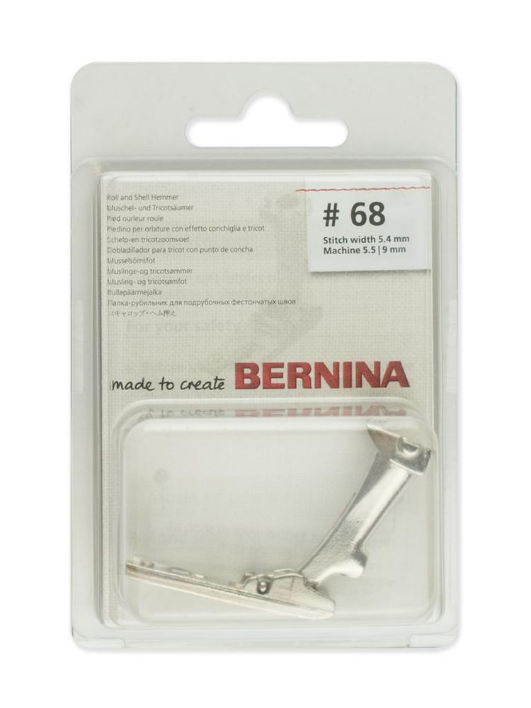 Лапка для швейной машины №68 подрубатель (2 мм) для волнистой линии, 008 486 73 00, Bernina, 1 шт
