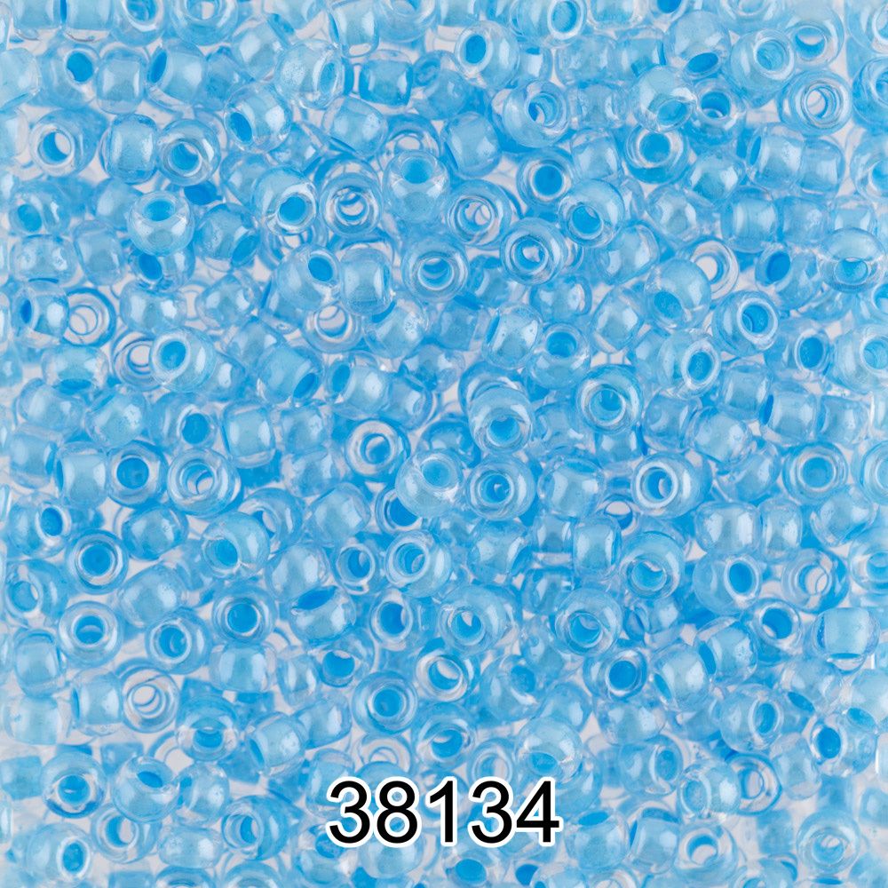 Бисер Preciosa круглый 10/0, 2.3 мм, 500 г, 38134 (Ф049) голубой