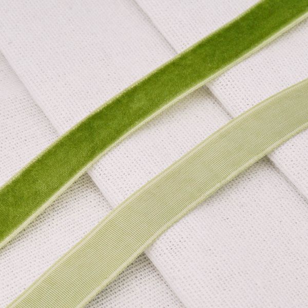 Лента бархатная (тесьма) 12.0 мм / 32.9±2 метров, 0081-1211, 158 зеленый