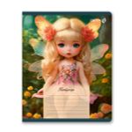 Тетрадь ученическая школьная, блёстки, A5 18 л. на скобе 65 г/м², белизна 100% 20 шт клетка, 01413 Маленькая фея, Светоч Т171