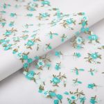 Кружево на сетке широкое 180 мм / 14 м, ±1 Турция, ментоловый, Gamma GCKM-180-06