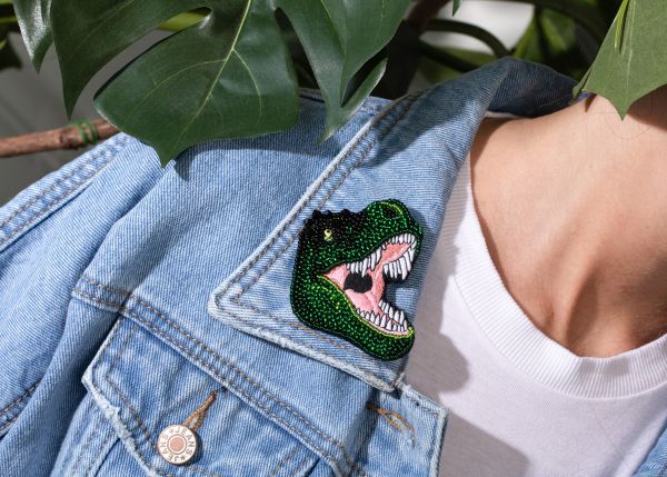 Набор для вышивания бисером Klart, брошь Тираннозавр, 5,5х7 см