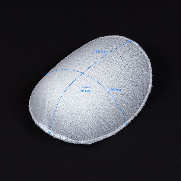 Плечевые накладки (подплечники) реглан 155х155х10 мм, 10 пар, белые, Р(ОР)-10