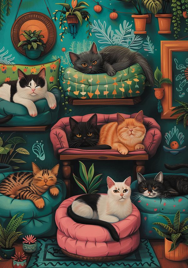 Пазл 1000 элементов, PZL-1000/69 Кошкин дом, Фрея