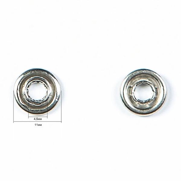 Часть кнопки рубашечной ⌀11 мм (B-часть), никель, 100 шт, S090524, BIG