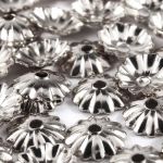 Шапочка для бусин, 3мм 100 шт в упак, Астра, Никель