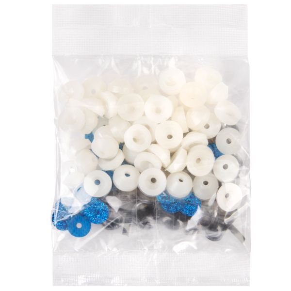 Глаза пластиковые с блестящей вставкой ⌀11 мм, 50 шт, синий, HobbyBe PGSB-11F