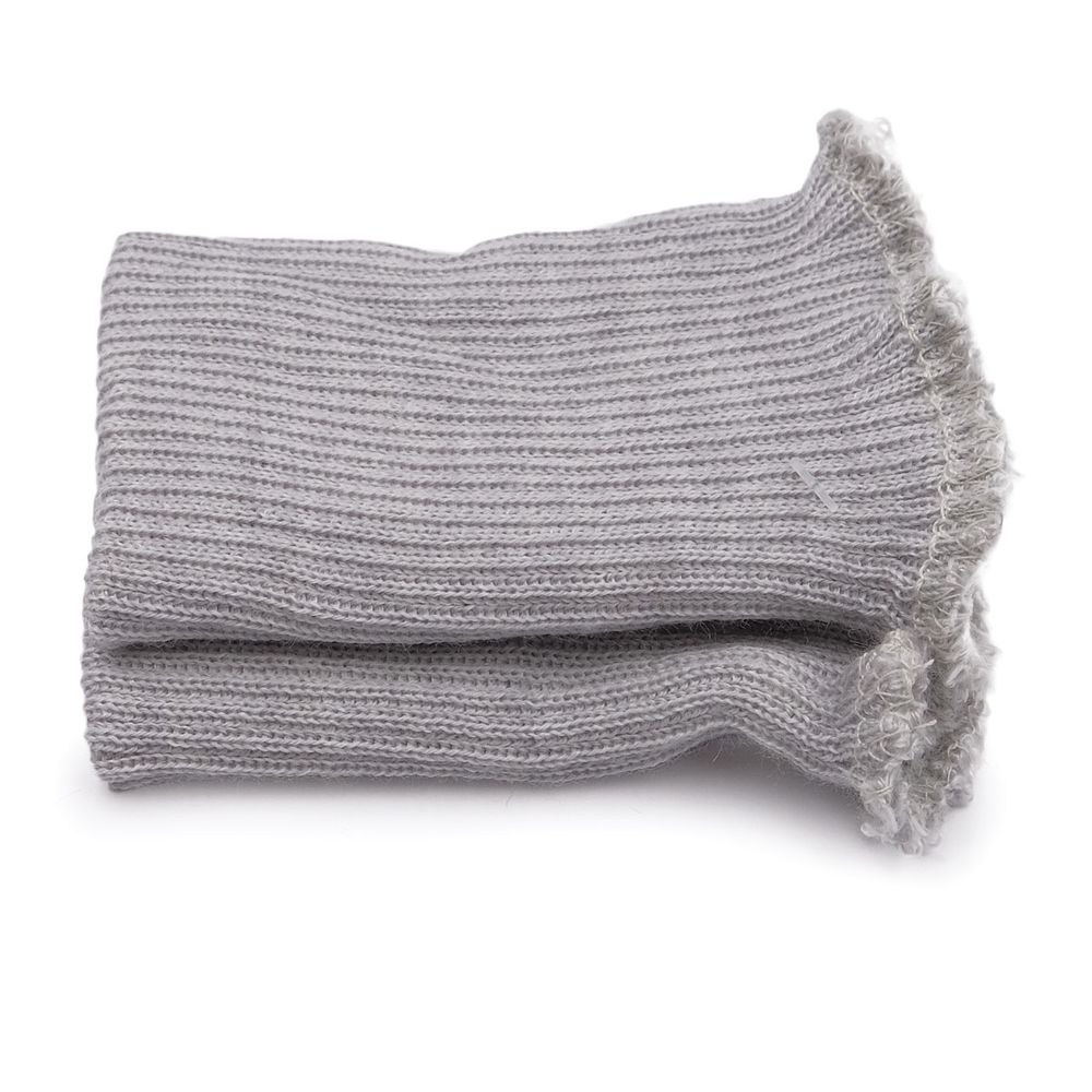 Манжеты трикотажные 6.5х9.5 см, 1 пара, тонкие, 890 серебро