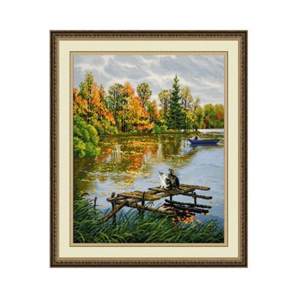 Набор для вышивания нитками Овен, Маруська и Котовский, 34х40 см