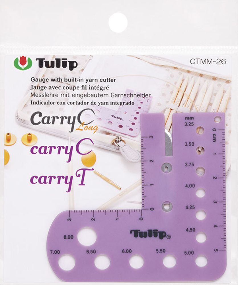 Линейка для определения размера спиц с резаком для нити, Tulip, CTMM-26