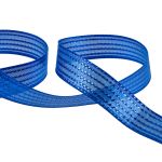 Лента металлизированная Стрела 25±2 мм / 25±0.5 метров, синий(василек) / blue, Blitz