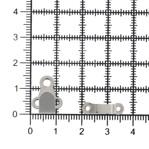 Крючки пришивные 15х11 мм, nickel, 10 шт