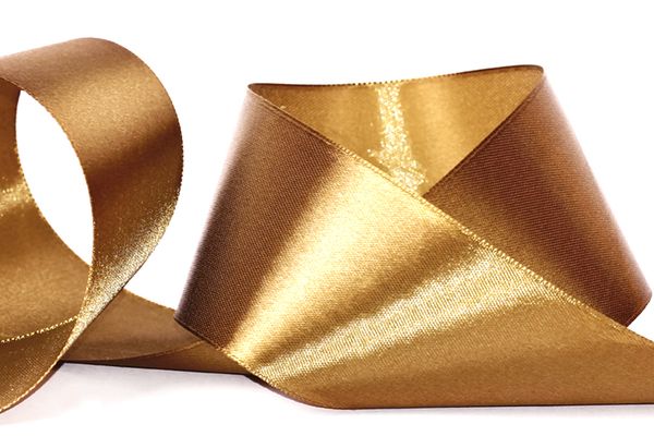 Лента атласная 1-сторонняя 50.0 мм / 33±2 метра, 051 св-коричневый, Gamma