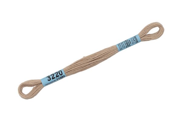 Мулине Gamma 100% хлопок, цв.3220 бежевый, 24 мотка по 8 метров