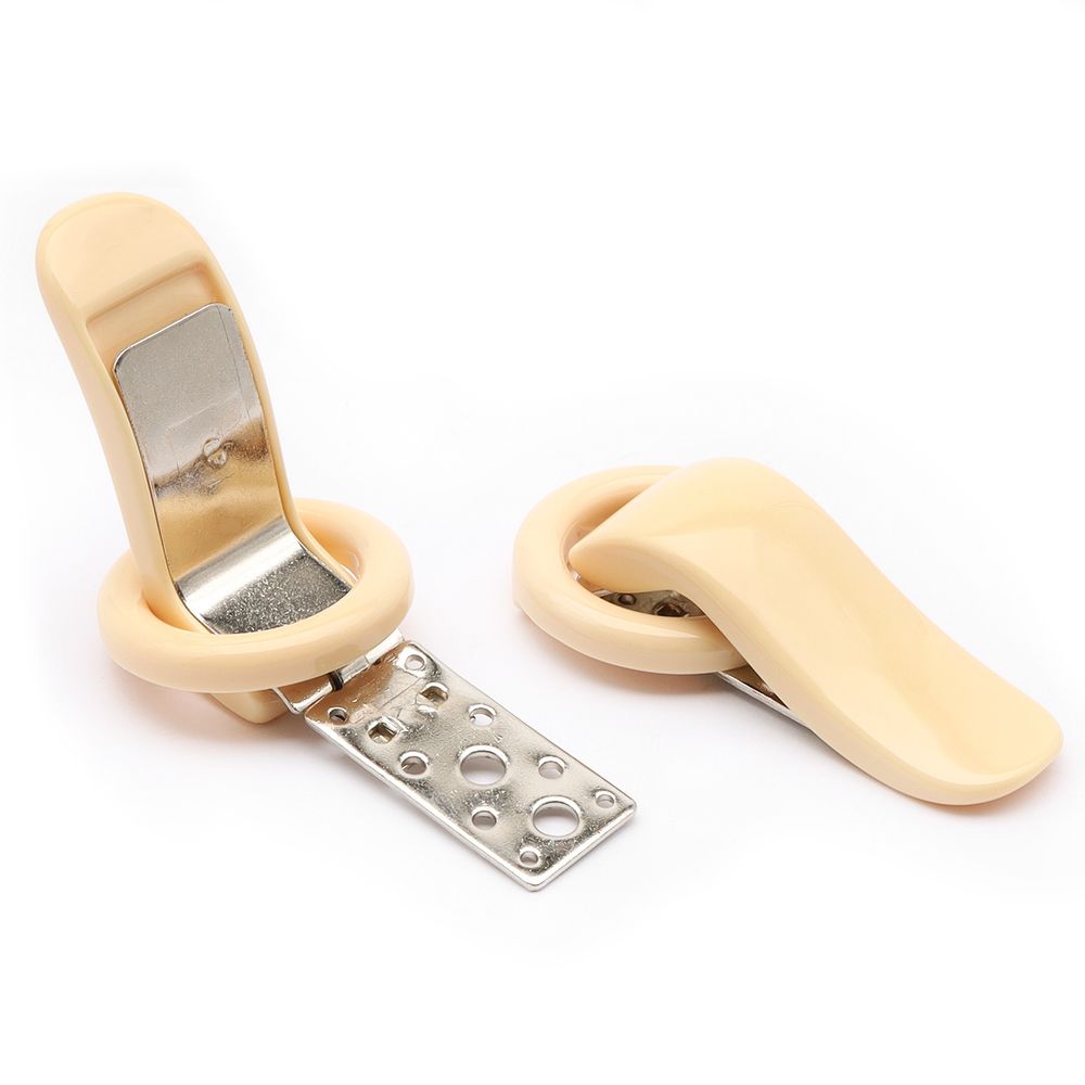 Крючок шубный PQ 55 мм, 4 шт, бежевый