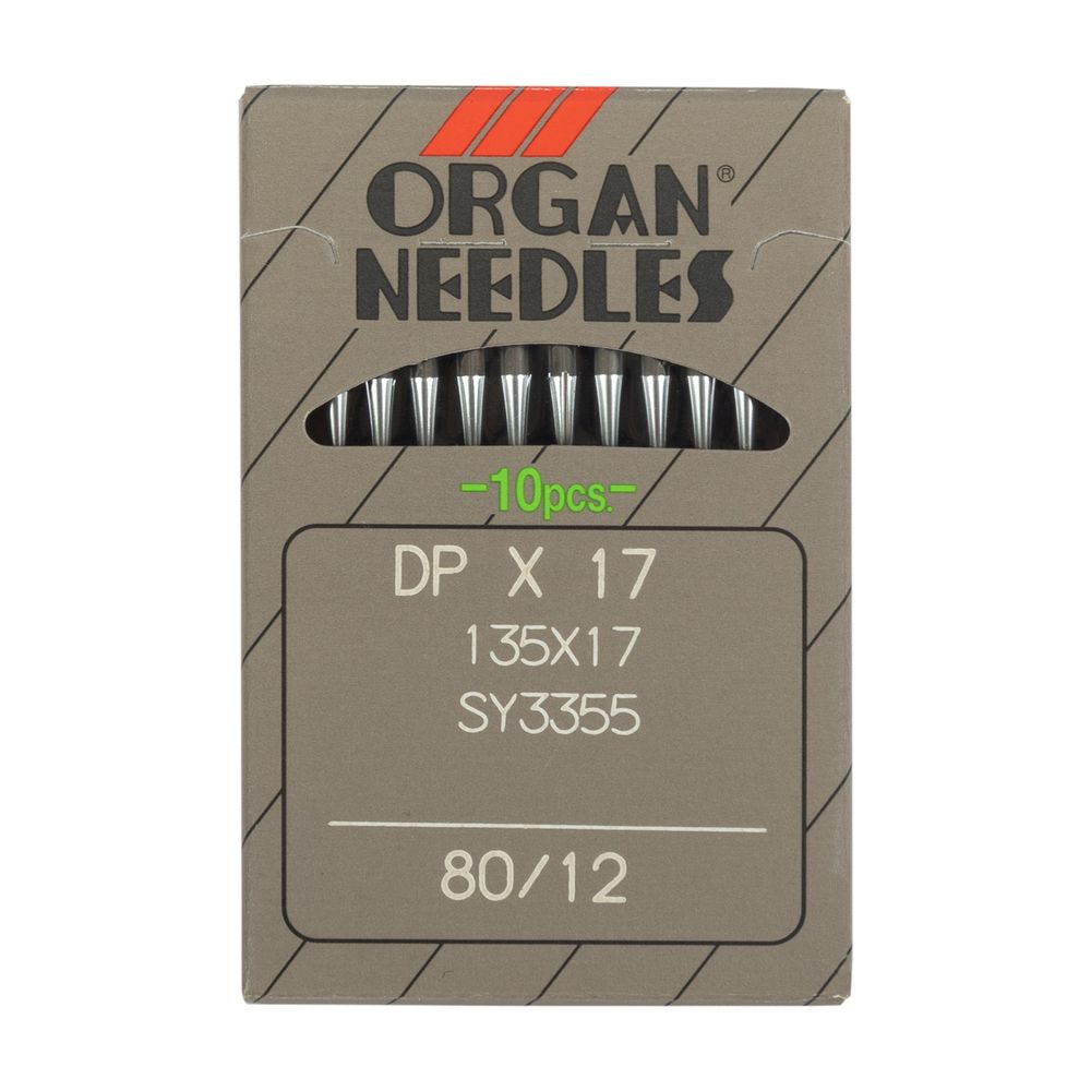 Иглы для промышленных швейных машин Organ DP*17, 10 шт, 080