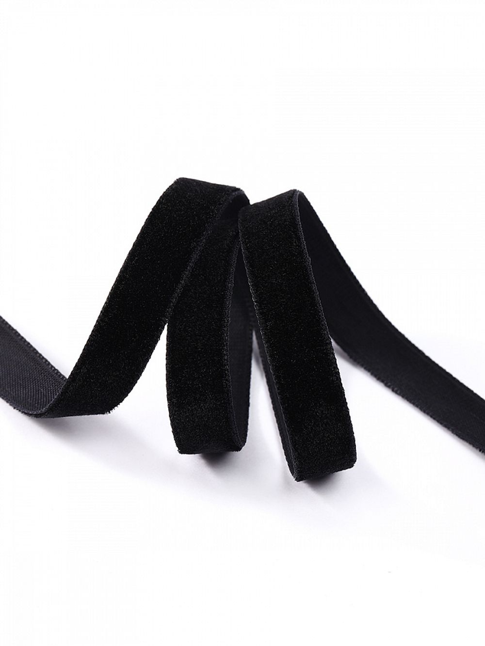 Лента бархатная (тесьма) 10.0 мм / 22.86±1 метров, арт.10VR03 нейлон цв.черный