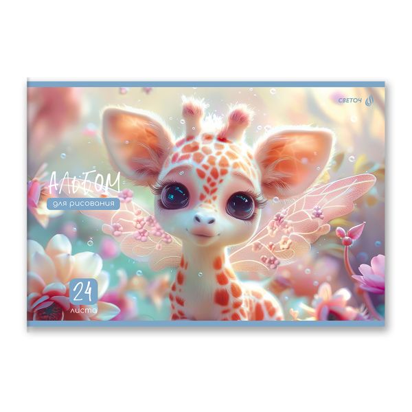 Альбом для рисования 100 г/м², A4 29.5х20.2 см, 24 л. на скобе 5 шт, 01697 Сказочный пейзаж, Светоч А254