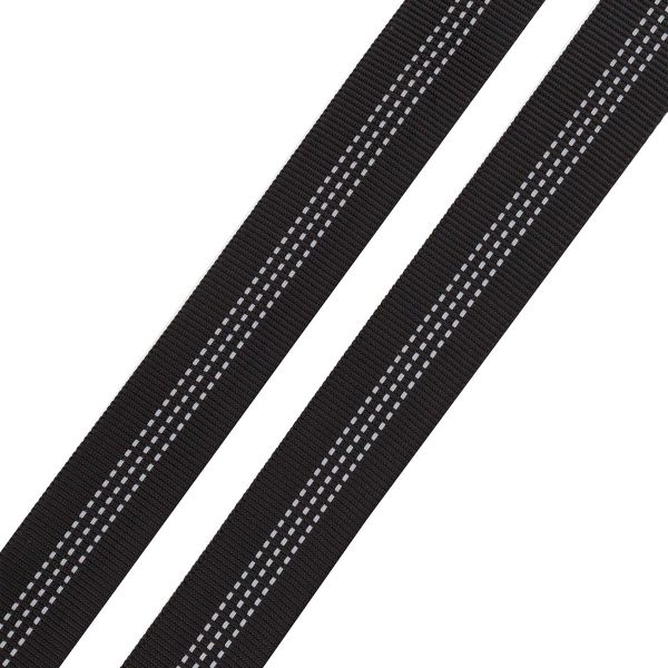 Стропа (ременная лента) 24 мм / 45.72 метра, [25.10 г/пог.м], со светоотражающими полосками, 01 черный, 3Al355