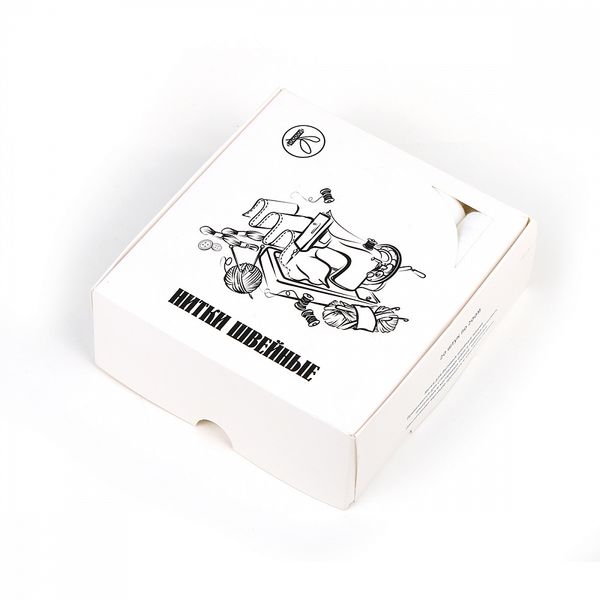 Нитки армированные ПНК им.Кирова 40ЛШ, бытовые, 200 м / 10 кат., 0101 белый