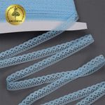Кружево отделочное в стиле "трикотаж" 10 мм, диз. 282, цв.05 голубой, уп. 27,4 м